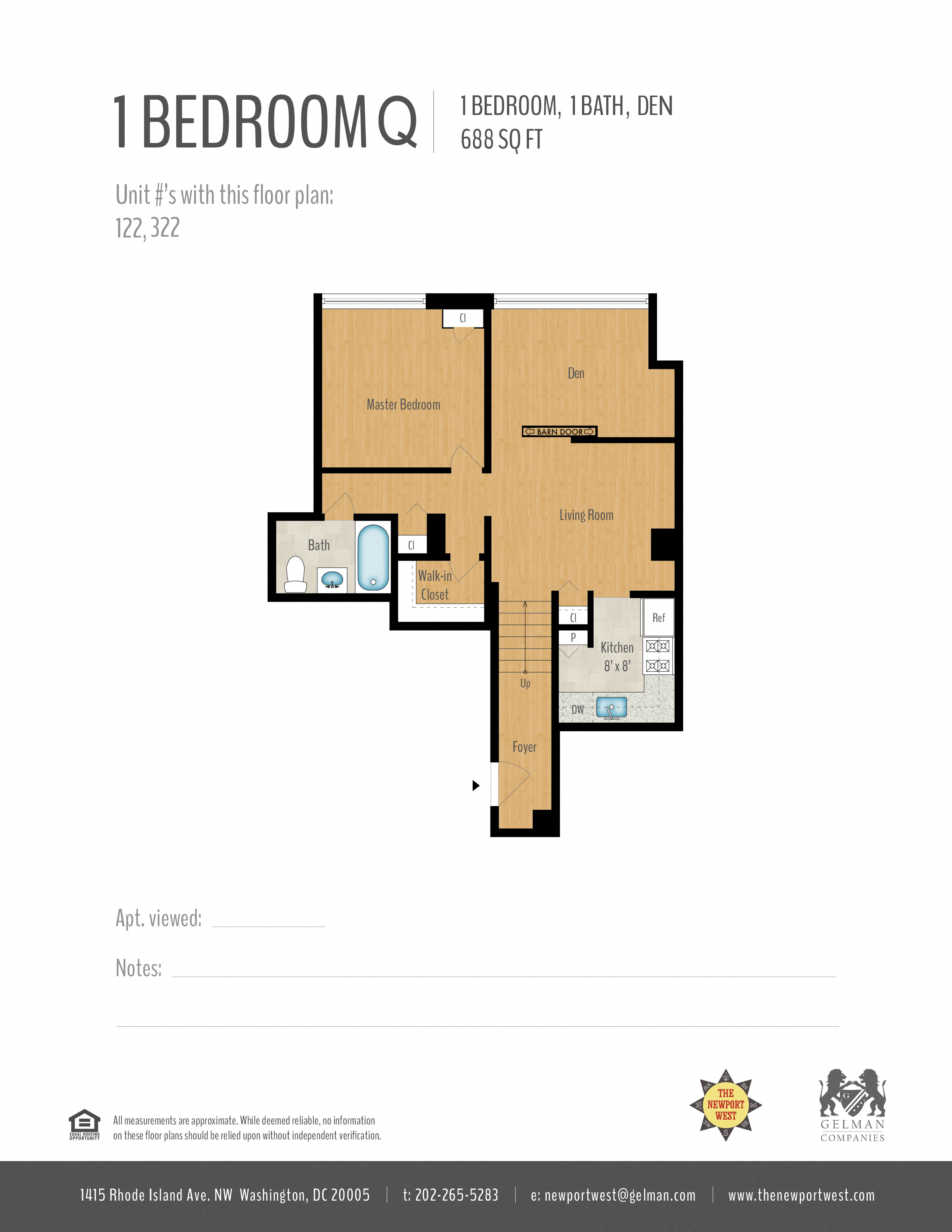 1 Bedroom + Den Image